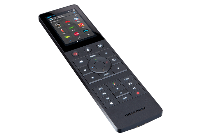 Crestron smart home remote control.